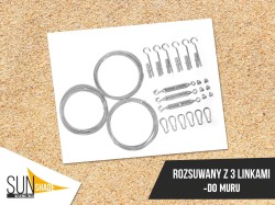 Żagle rozsuwane na 3 linkach zestaw do MURU