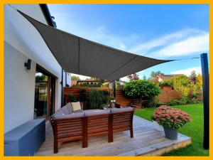 Żagiel przeciwsłoneczny HDPE/wyp/szary/5,40x6,10x5,00x6,20