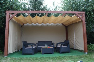 Roleta rzymska pozioma HDPE/wyp/piaskowy/ 2,97x5,17