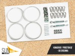 Zestaw montażowy do żagla ogrodowego kwadratowego lub prostokątnego na konstrukcję drewnianą marki Sun Shade.