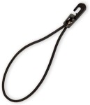 Elastyczna linka z haczykiem do montażu żagla przeciwsłonecznego HDPE na wymiar, czarny uchwyt montażowy.